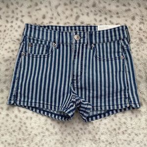 American Eagle Hi-Rise Shortie Stripe Shorts